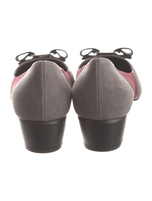 Salvatore Ferragamo Vara Bow Accent Suede Pumps