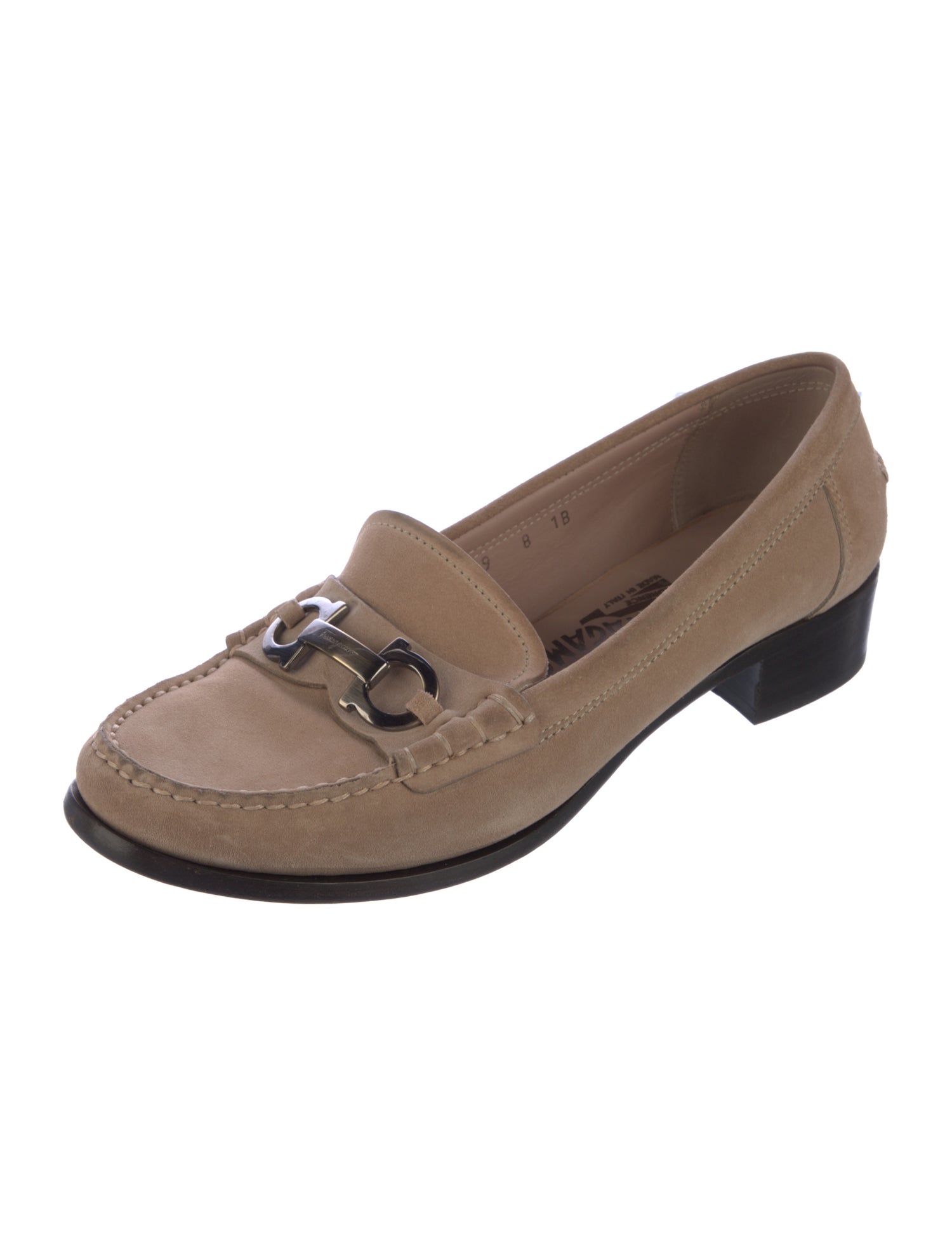 Salvatore Ferragamo Gancini Logo Suede Loafers
