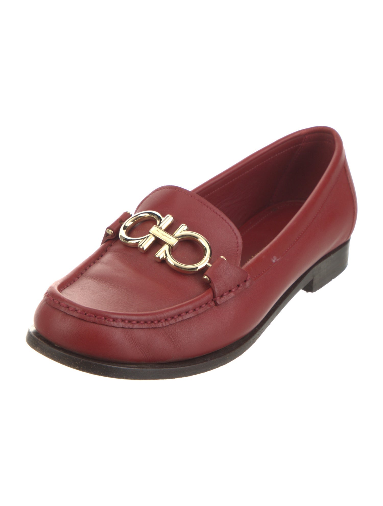 Salvatore Ferragamo Horsebit Accent Leather Loafers