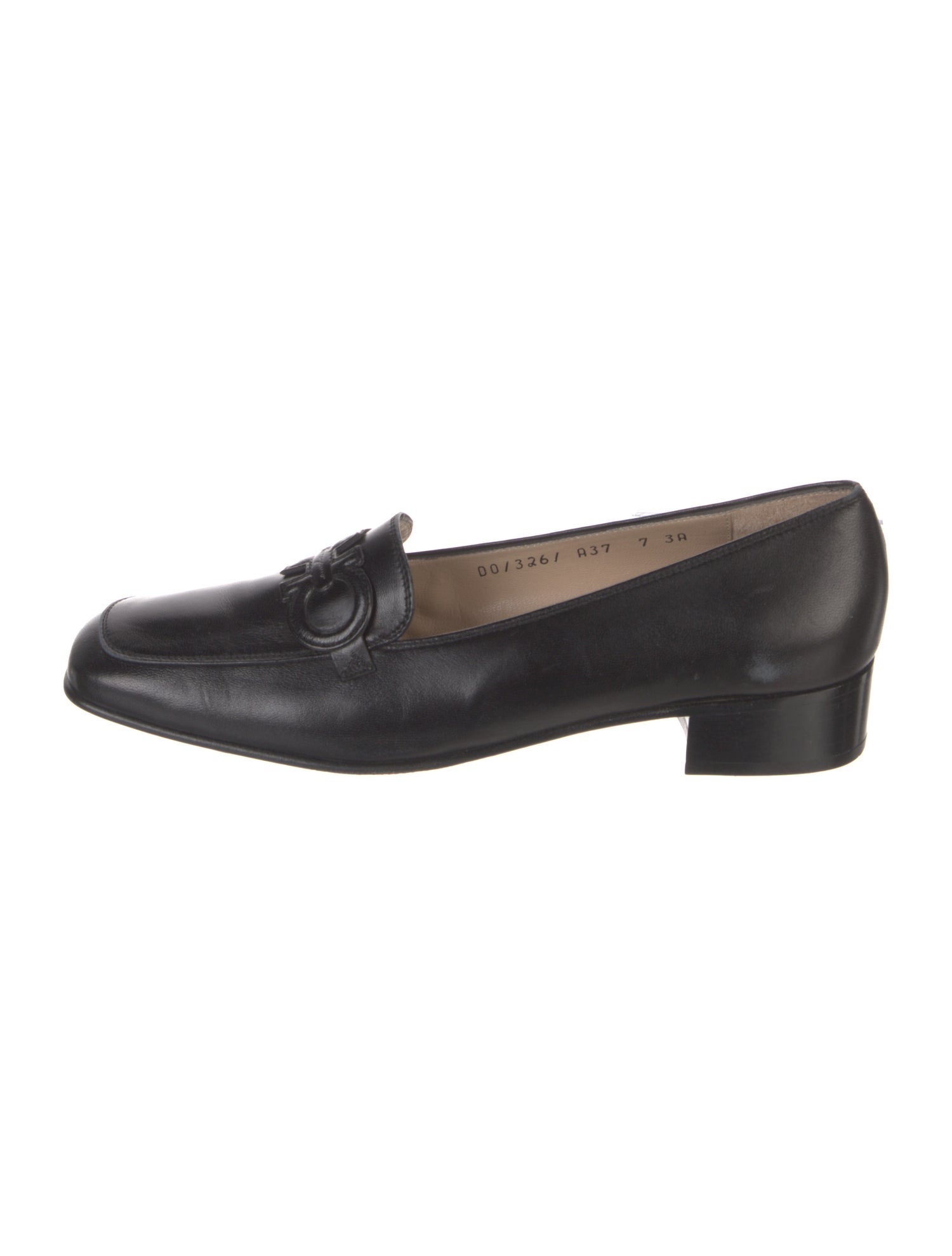 Salvatore Ferragamo Gancini Logo Leather Loafers