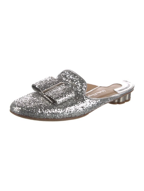 Salvatore Ferragamo Vara Bow Accent Glitter Mules