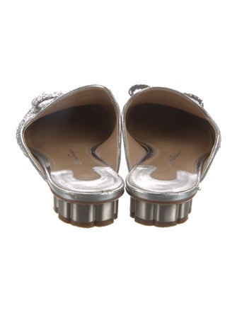 Salvatore Ferragamo Vara Bow Accent Glitter Mules