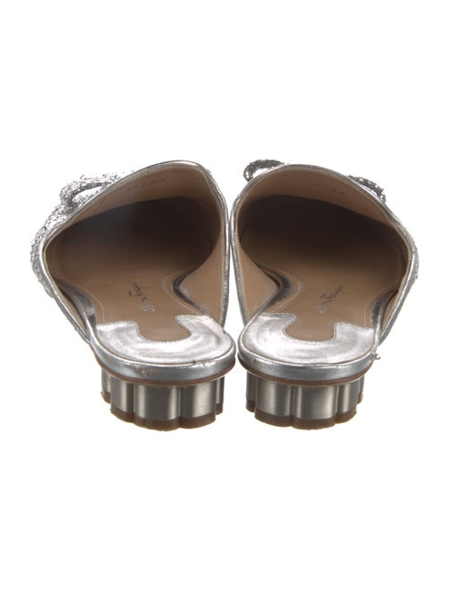 Salvatore Ferragamo Vara Bow Accent Glitter Mules