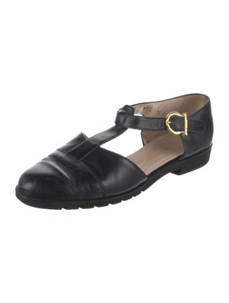 Salvatore Ferragamo Leather D'Orsay Flats