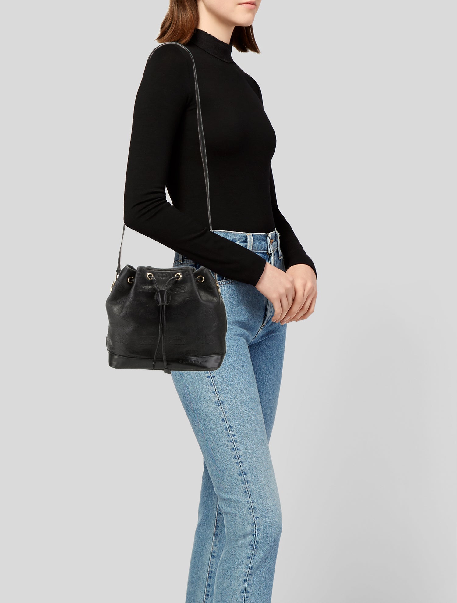 Salvatore Ferragamo Leather Bucket Bag