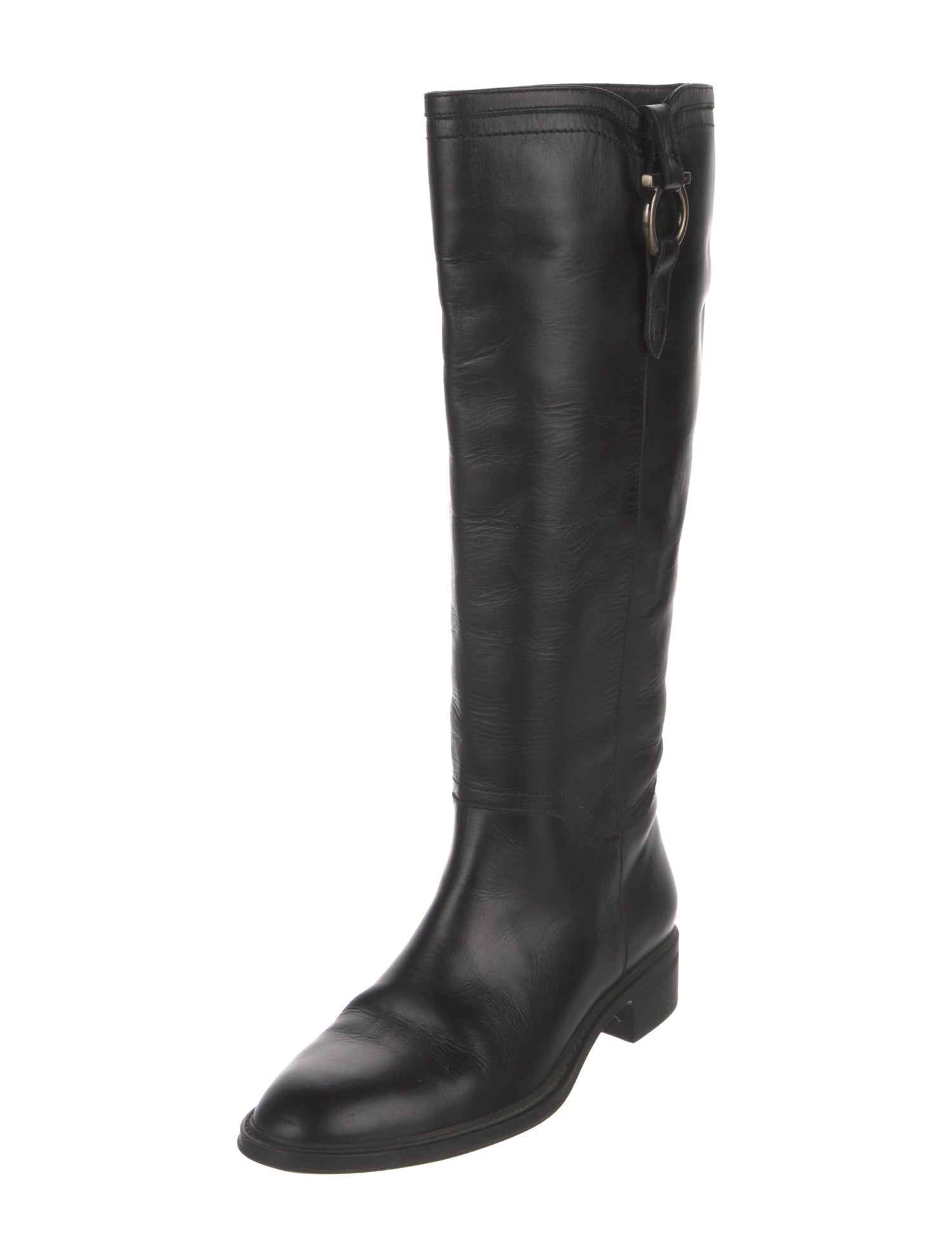 Salvatore Ferragamo Leather Riding Boots