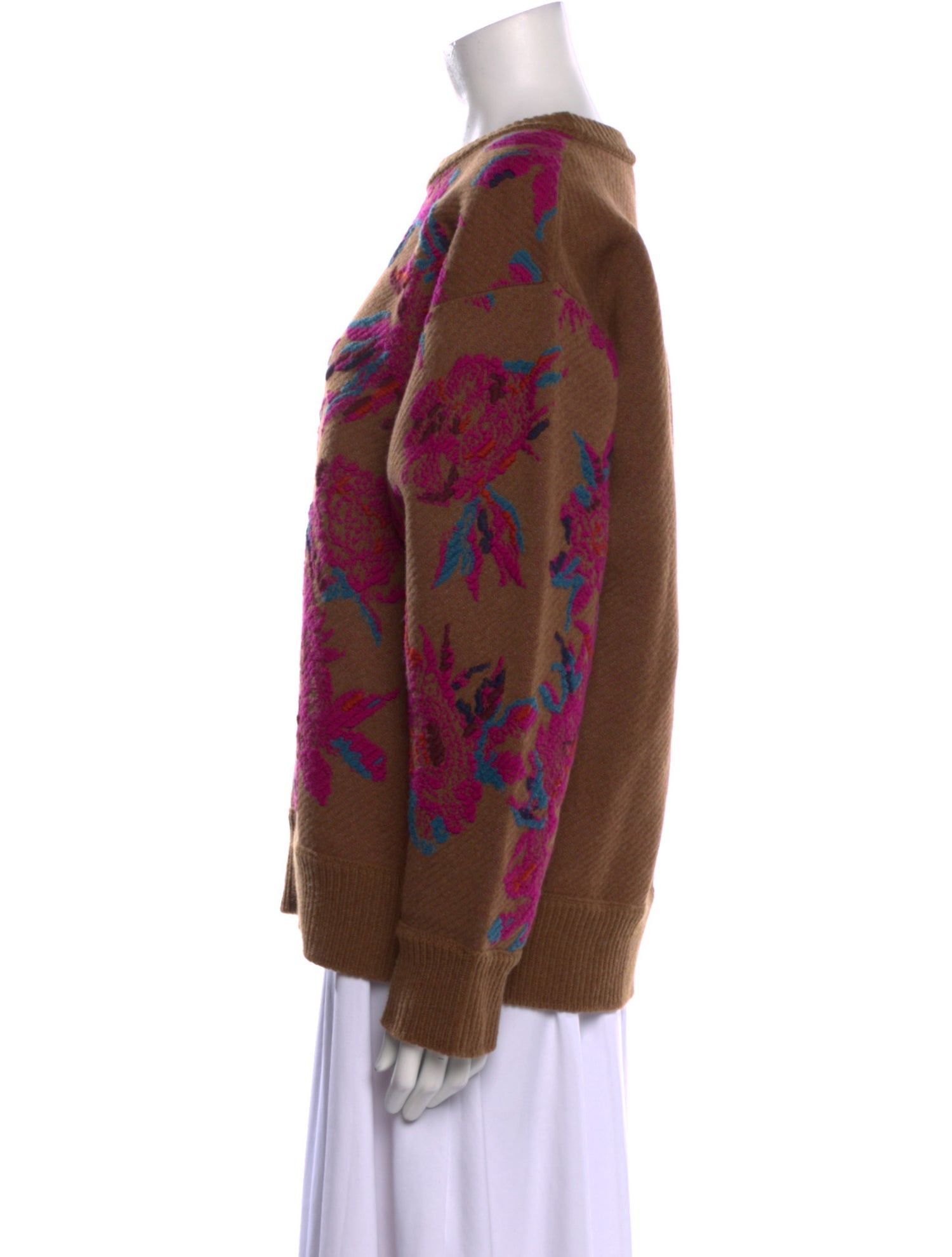 Salvatore Ferragamo Virgin Wool Printed Sweater