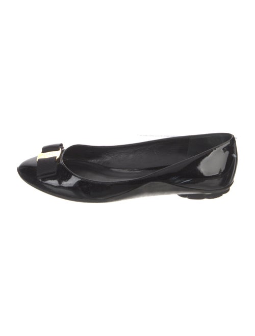 Salvatore Ferragamo Vara Bow Accent Patent Leather Flats