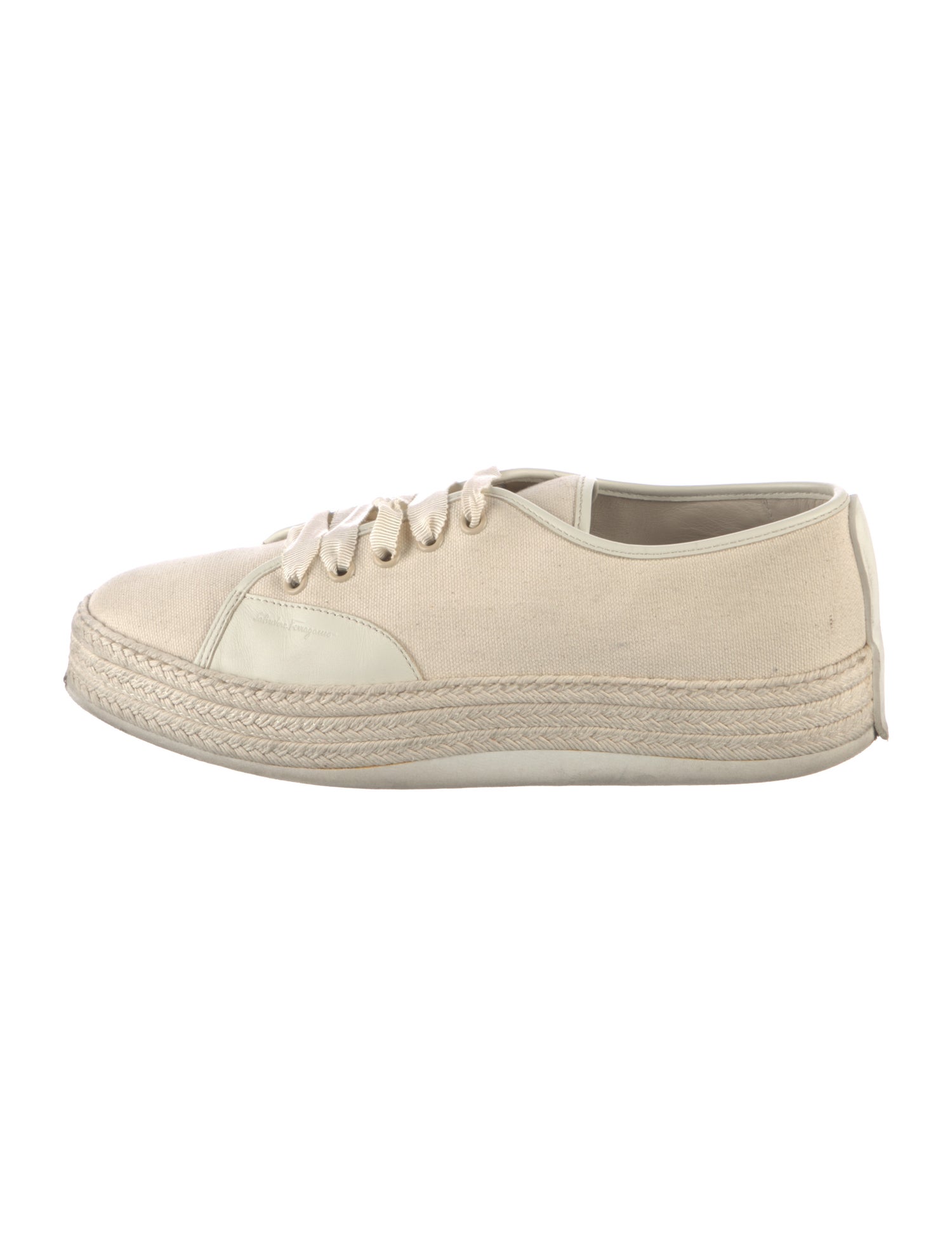Salvatore Ferragamo Canvas Espadrille Sneakers