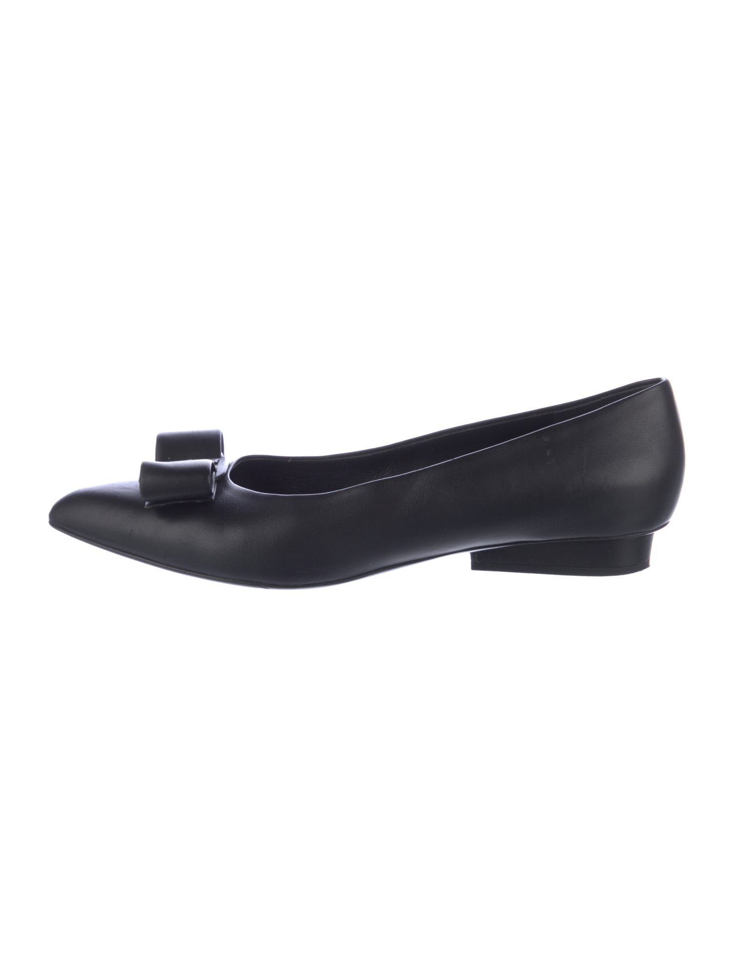 Salvatore Ferragamo Vara Bow Accent Leather Flats