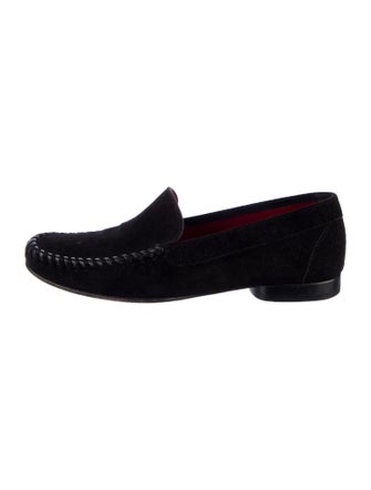 Salvatore Ferragamo Gancini Logo Suede Loafers