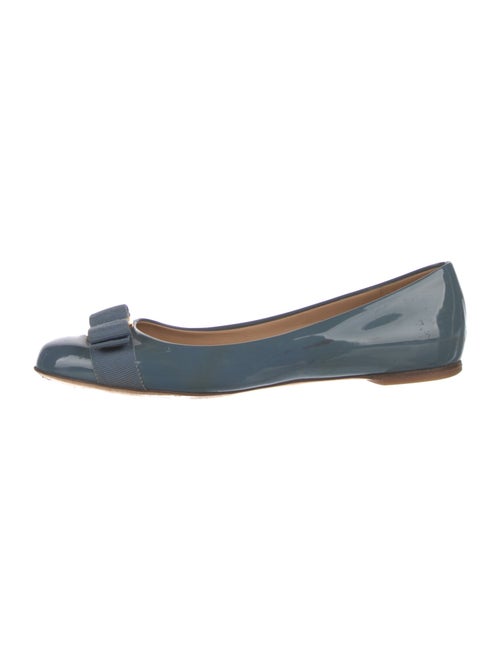 Salvatore Ferragamo Vara Bow Accent Patent Leather Ballet Flats