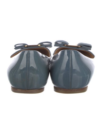 Salvatore Ferragamo Vara Bow Accent Patent Leather Ballet Flats