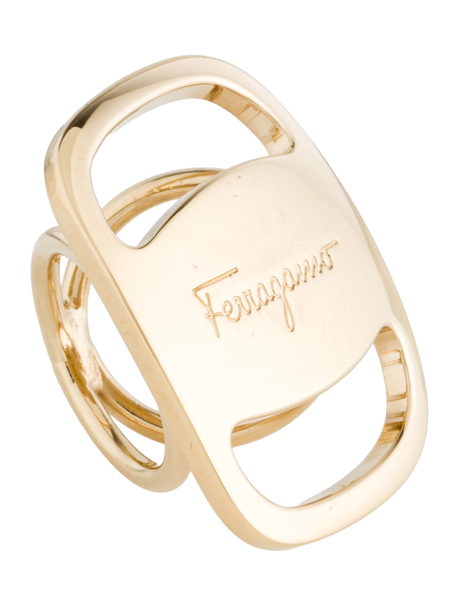 Salvatore Ferragamo Vara Scarf Cocktail Ring