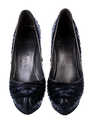 Salvatore Ferragamo Python Pumps