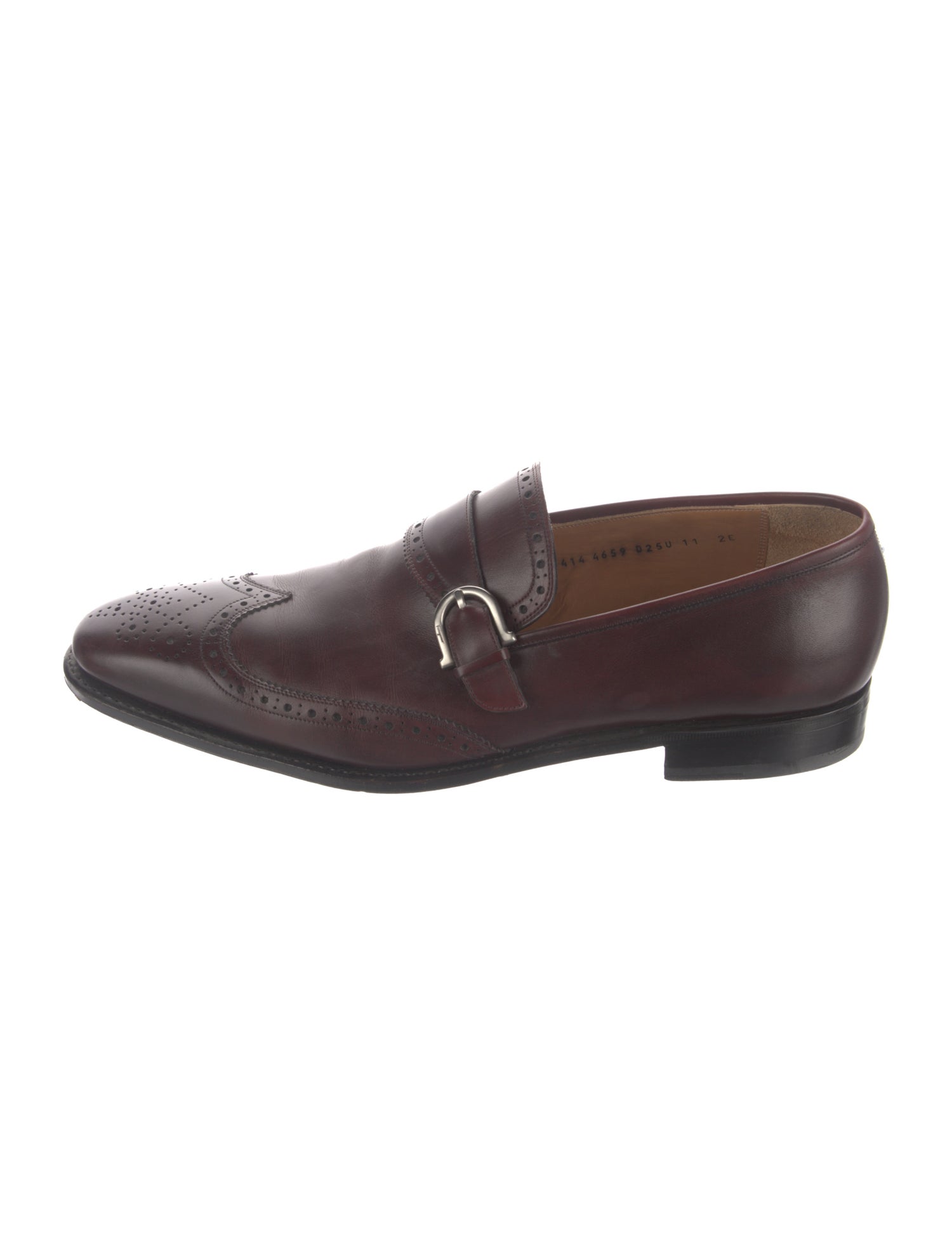Salvatore Ferragamo Leather Monk Straps