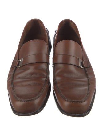 Salvatore Ferragamo Leather Monk Straps