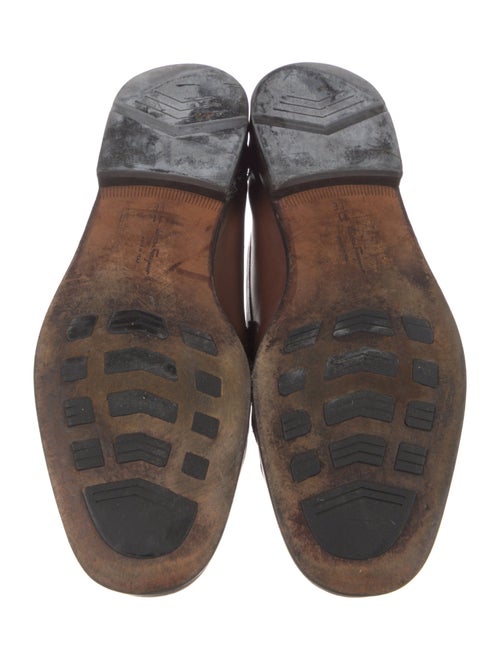 Salvatore Ferragamo Leather Monk Straps