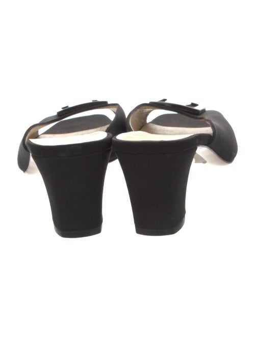 Salvatore Ferragamo Satin Cutout Accent Slides