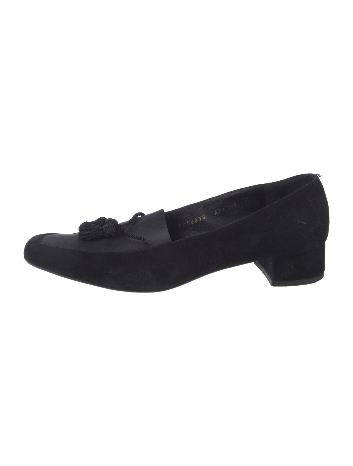 Salvatore Ferragamo Suede Tassel Accents Flats