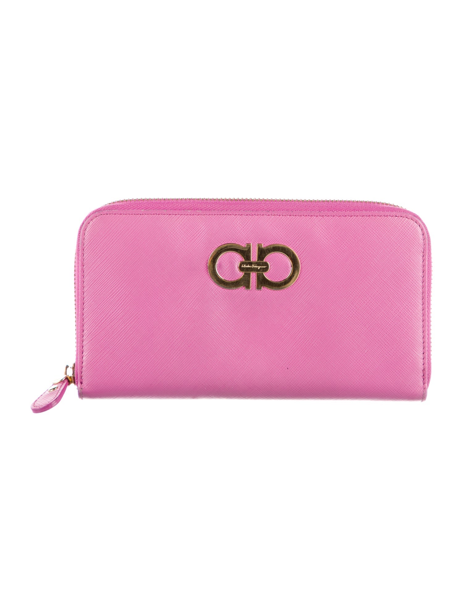 Salvatore Ferragamo Gancini Logo Leather Continental Wallet