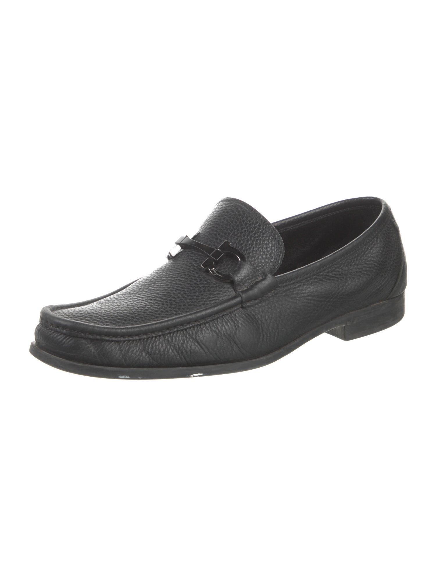Salvatore Ferragamo Gancini Logo Leather Loafers