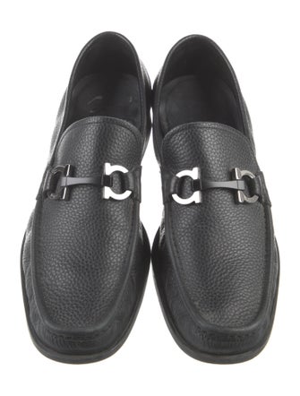 Salvatore Ferragamo Gancini Logo Leather Loafers