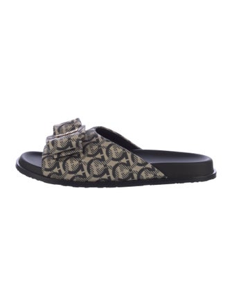 Salvatore Ferragamo Canvas Printed Flats