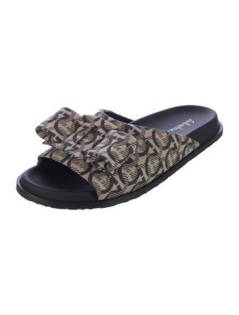 Salvatore Ferragamo Canvas Printed Flats