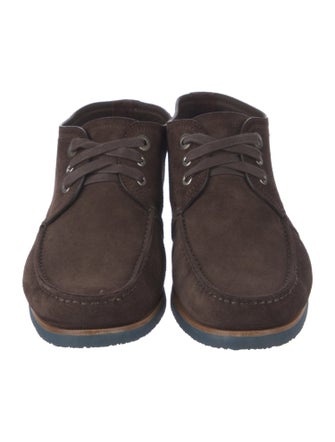 Salvatore Ferragamo Suede Lace-Up Boots