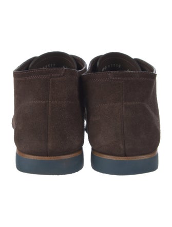 Salvatore Ferragamo Suede Lace-Up Boots