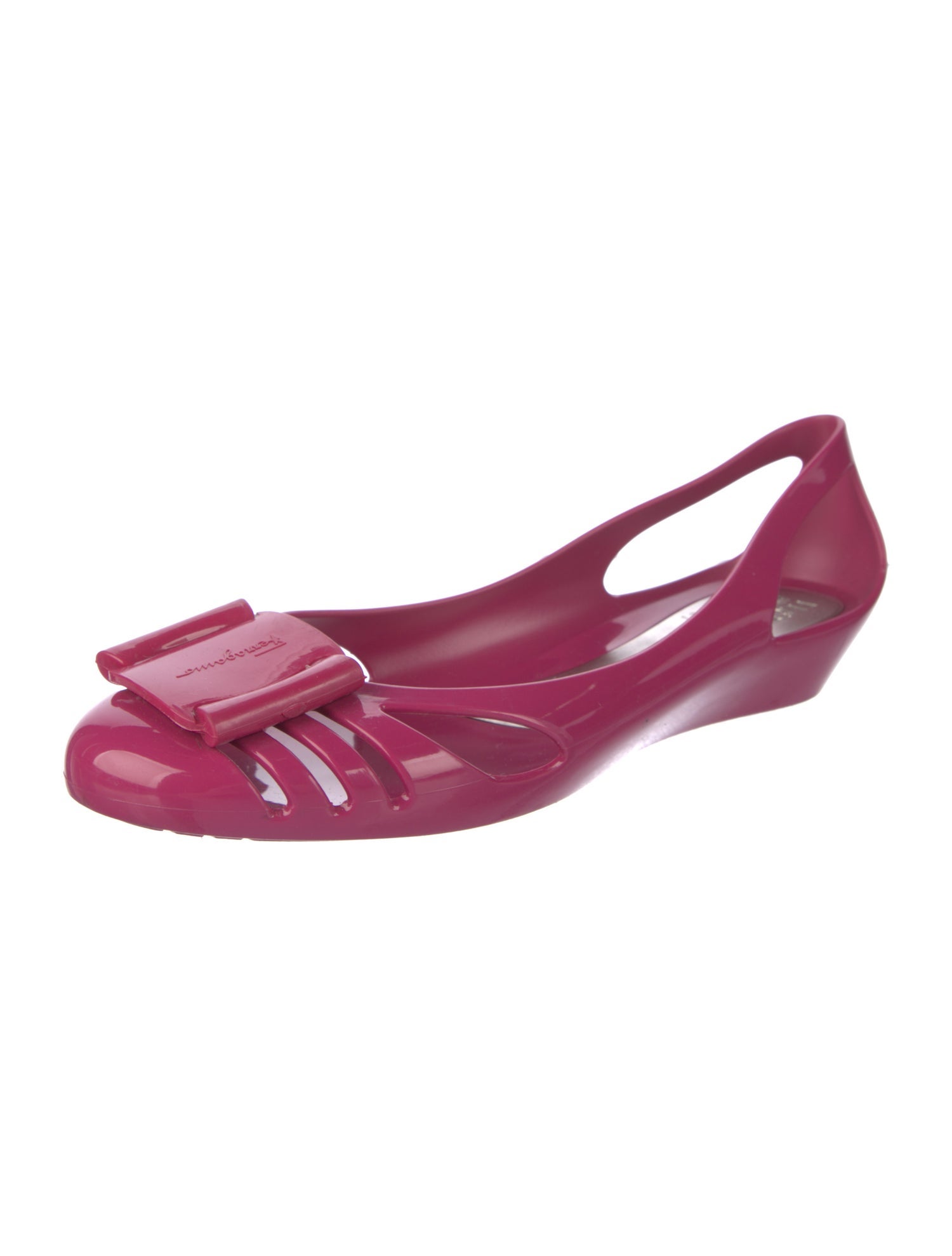 Salvatore Ferragamo Rubber Slingback Flats