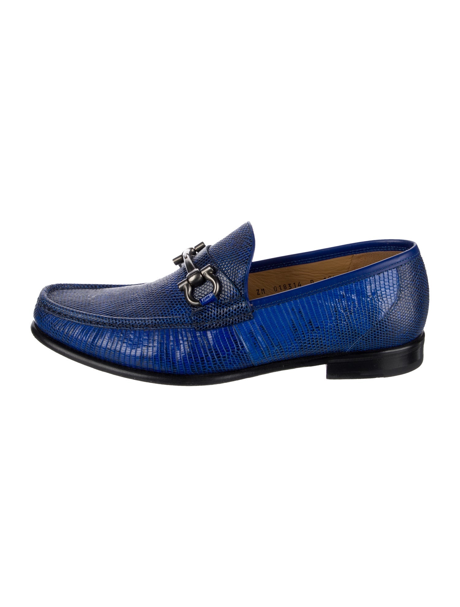 Salvatore Ferragamo Gancini Logo Lizard Loafers