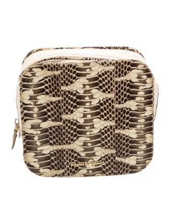 Salvatore Ferragamo Embossed Leather Minaudière