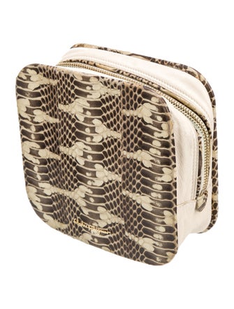 Salvatore Ferragamo Embossed Leather Minaudière