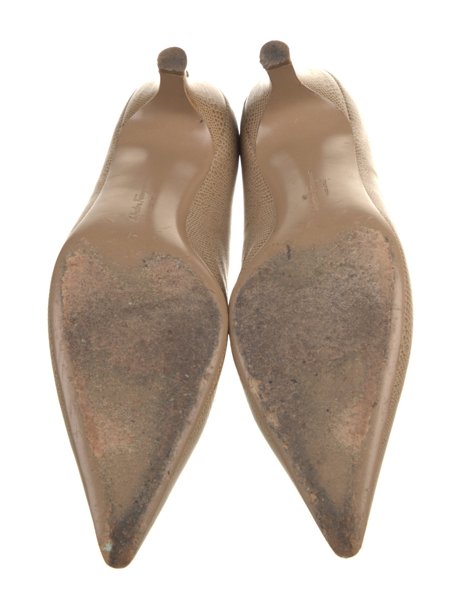 Salvatore Ferragamo Leather Animal Print Pumps