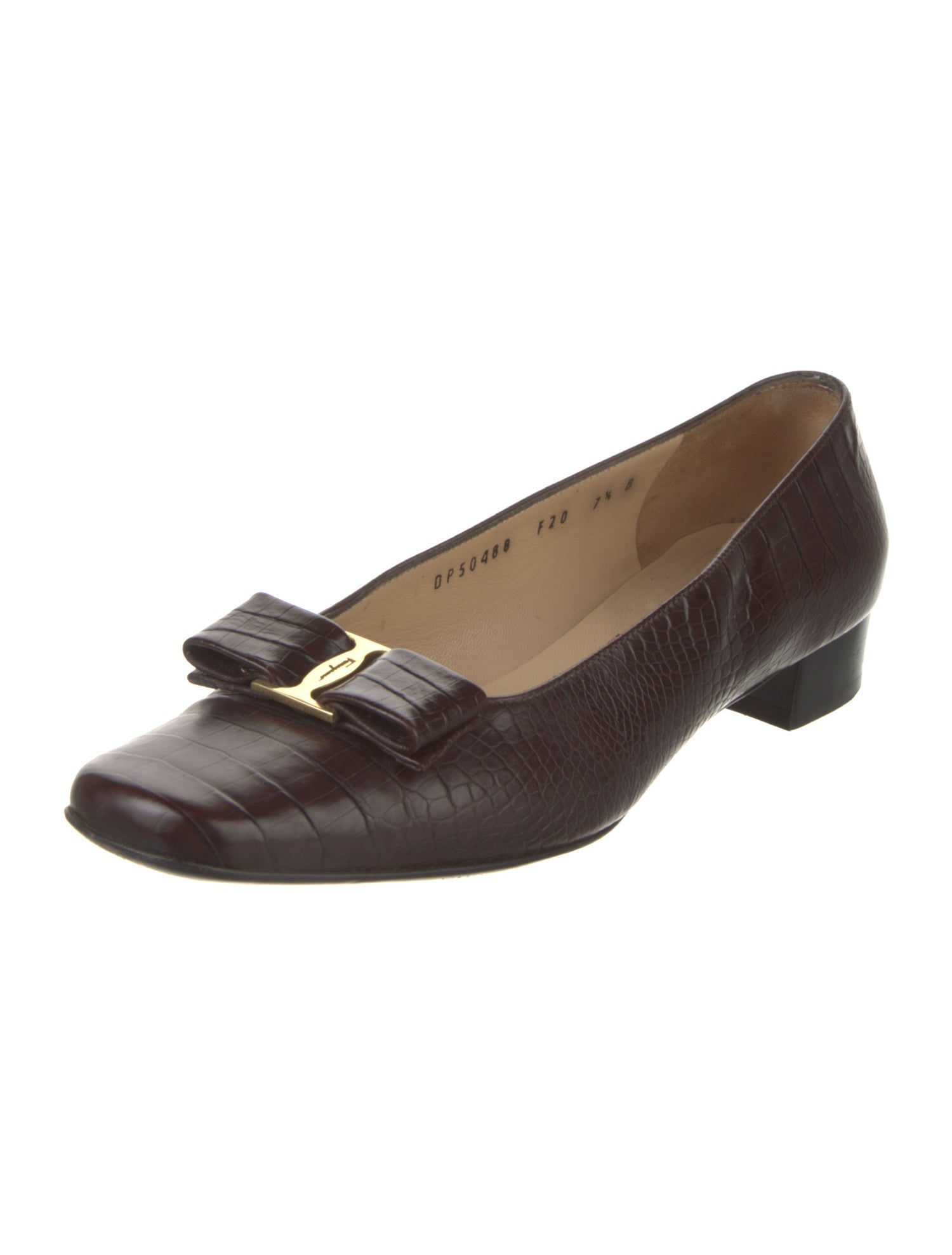 Salvatore Ferragamo Vara Bow Accent Leather Flats