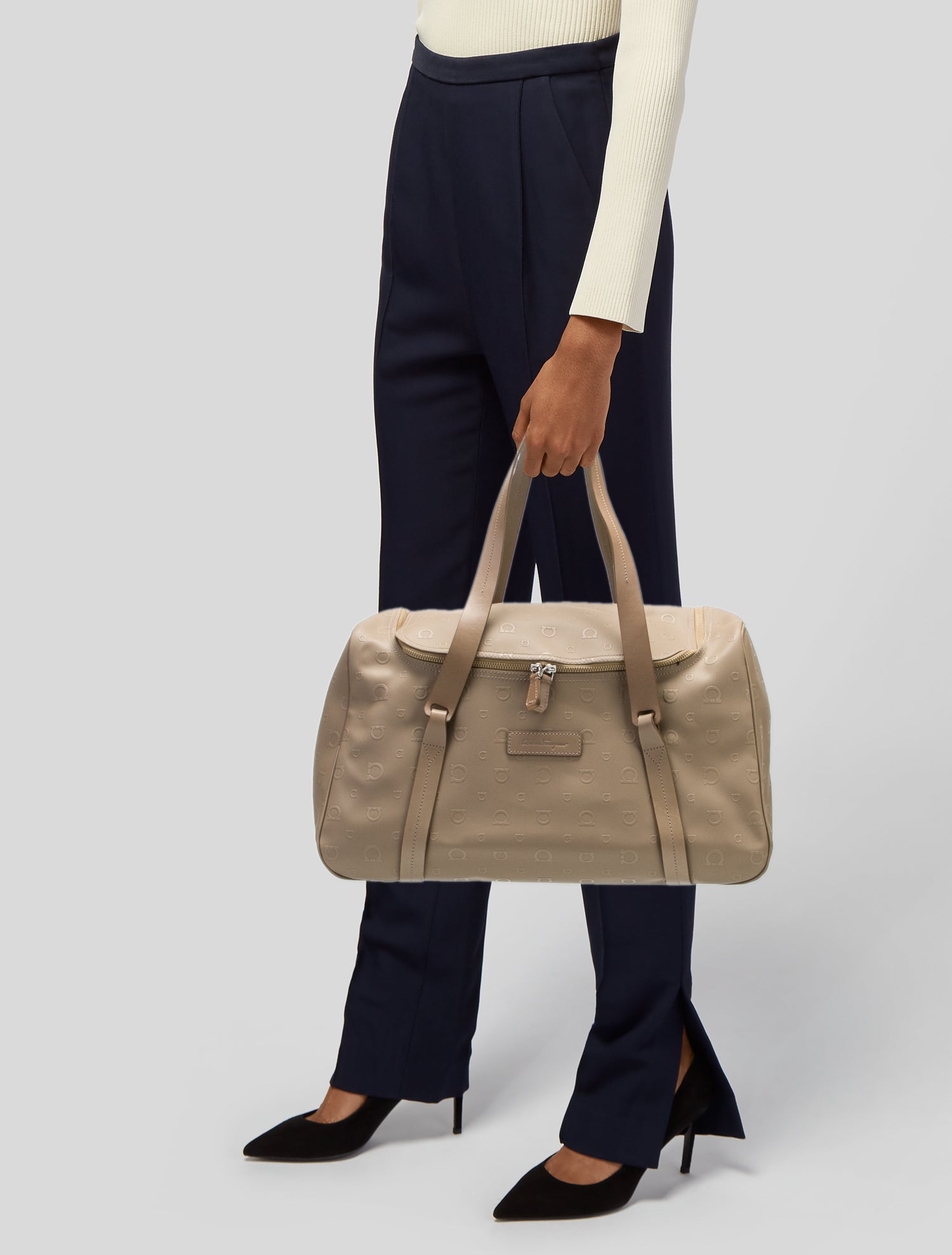 Salvatore Ferragamo Leather Weekender Bag