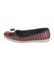 Salvatore Ferragamo Vara Bow Accent Striped Ballet Flats