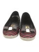 Salvatore Ferragamo Vara Bow Accent Striped Ballet Flats