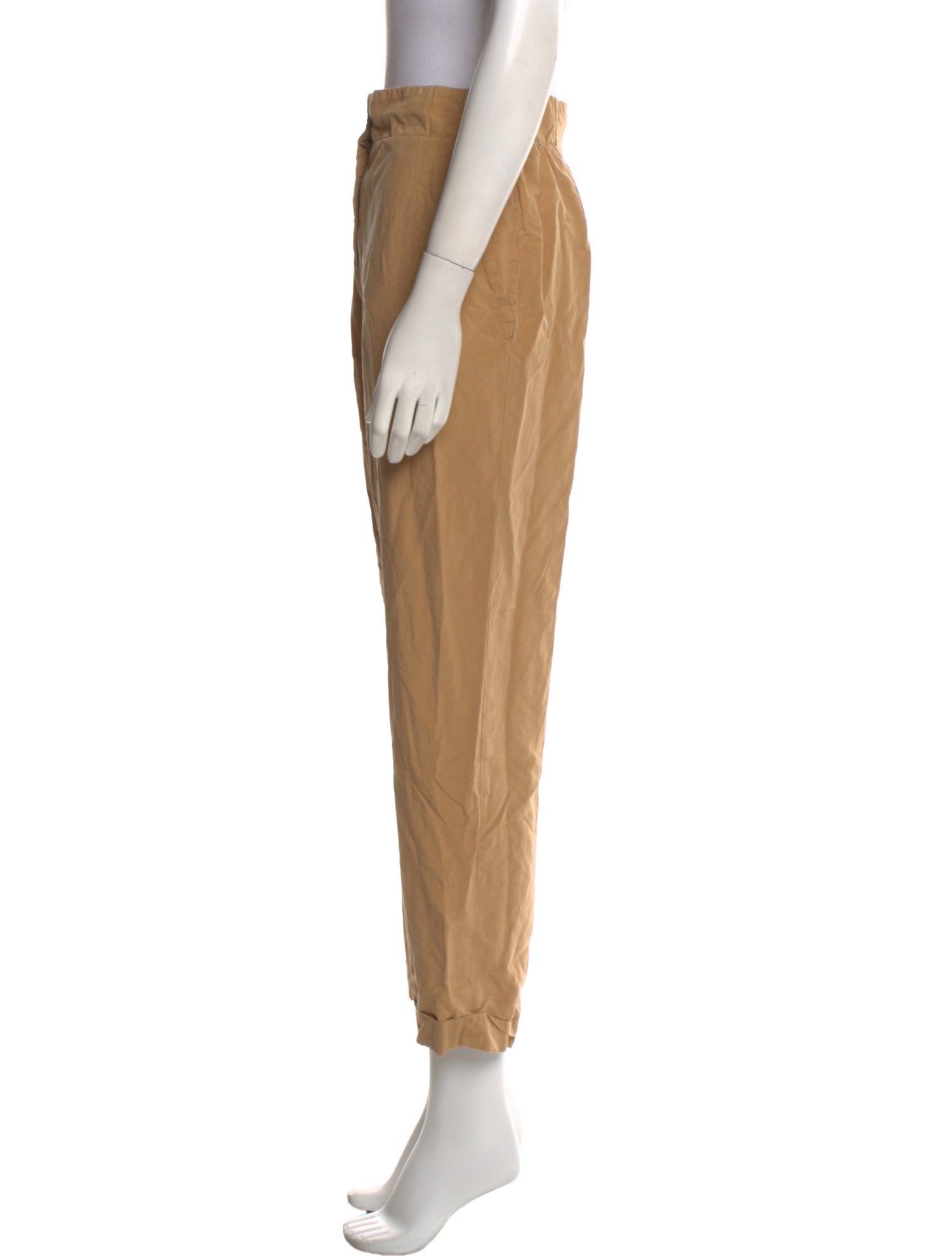 Salvatore Ferragamo Silk Straight Leg Pants