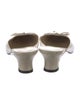 Salvatore Ferragamo Leather Bow Accents Mules