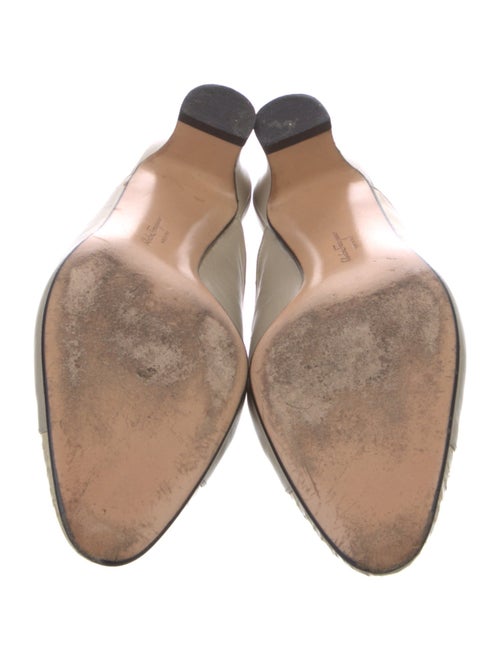 Salvatore Ferragamo Leather Bow Accents Mules