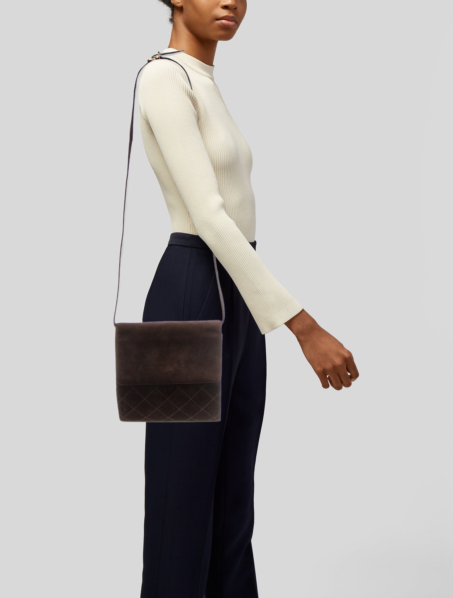 Salvatore Ferragamo Suede Messenger Bag