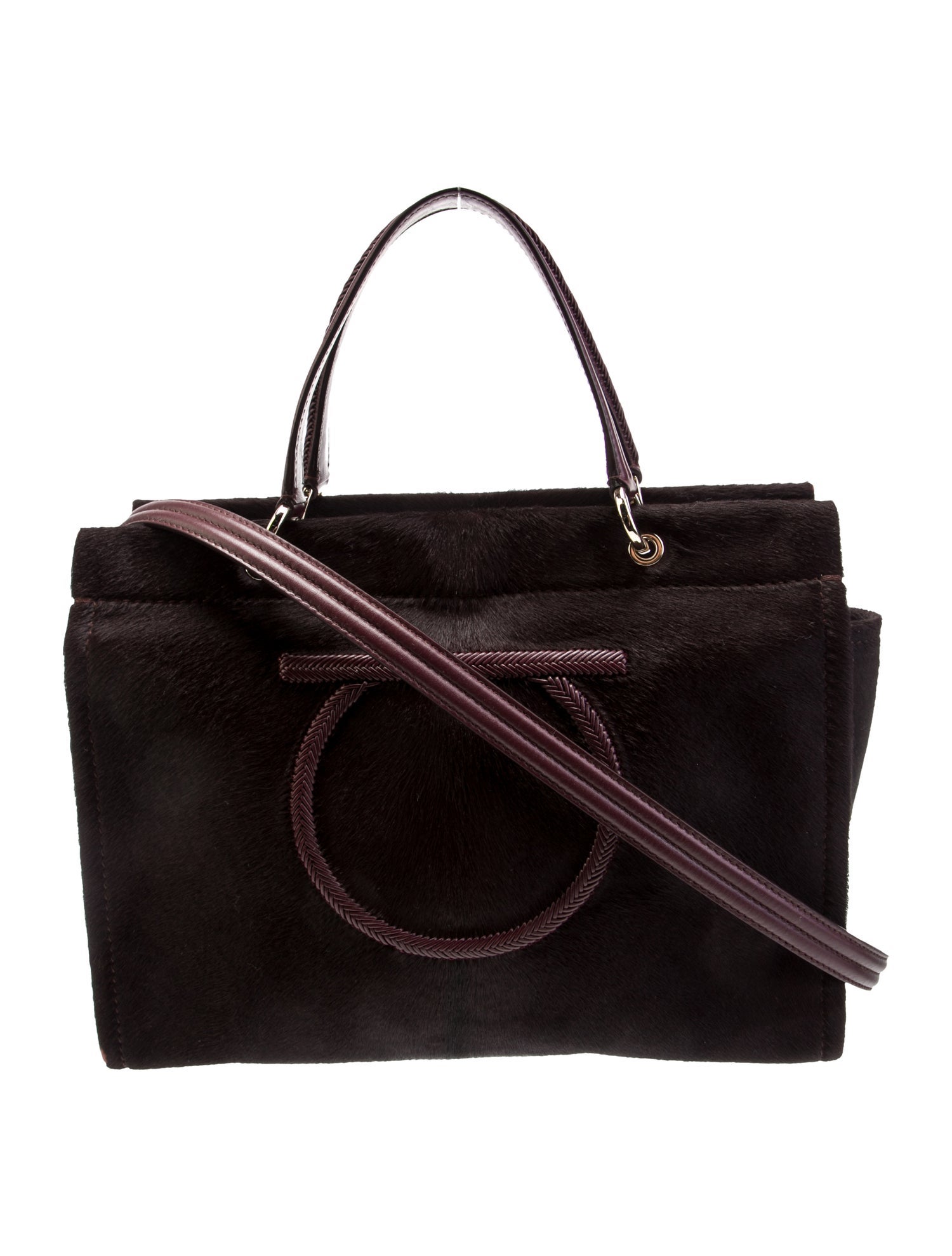 Salvatore Ferragamo Ponyhair Top Handle Bag