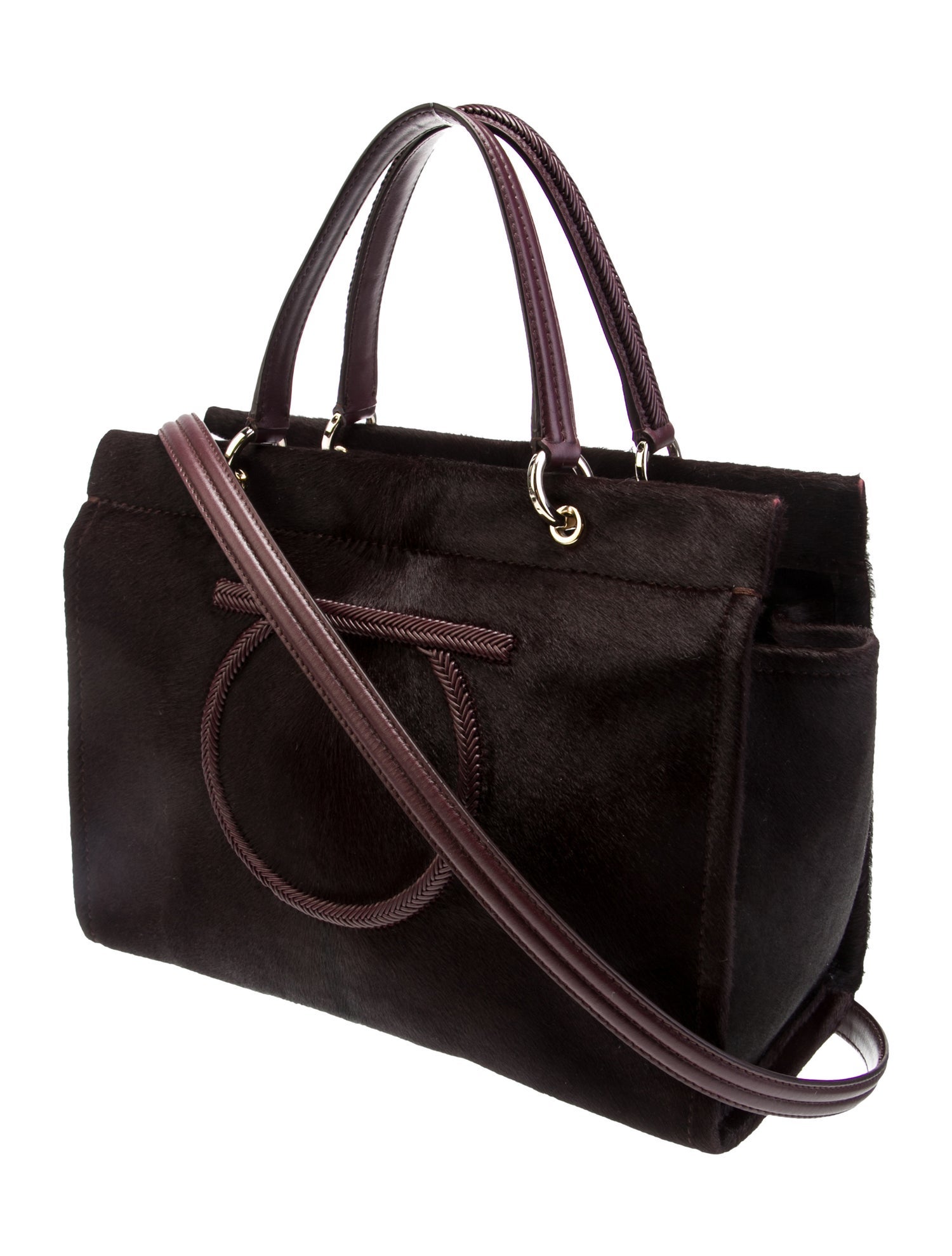 Salvatore Ferragamo Ponyhair Top Handle Bag