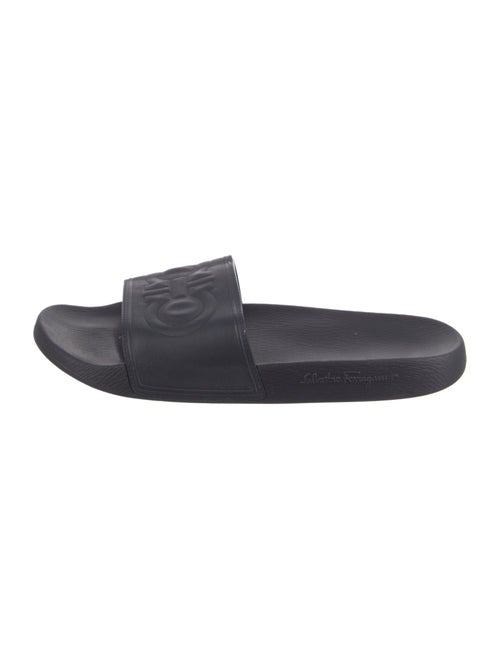 Salvatore Ferragamo Gancini Logo Rubber Slides