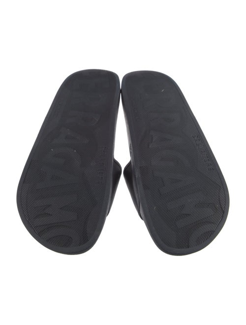 Salvatore Ferragamo Gancini Logo Rubber Slides