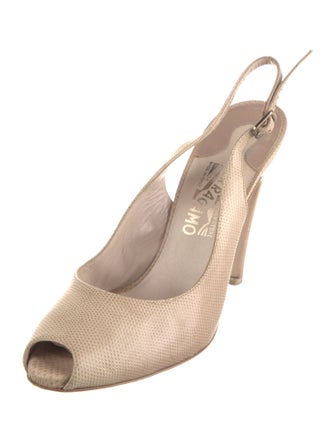 Salvatore Ferragamo Leather Slingback Pumps