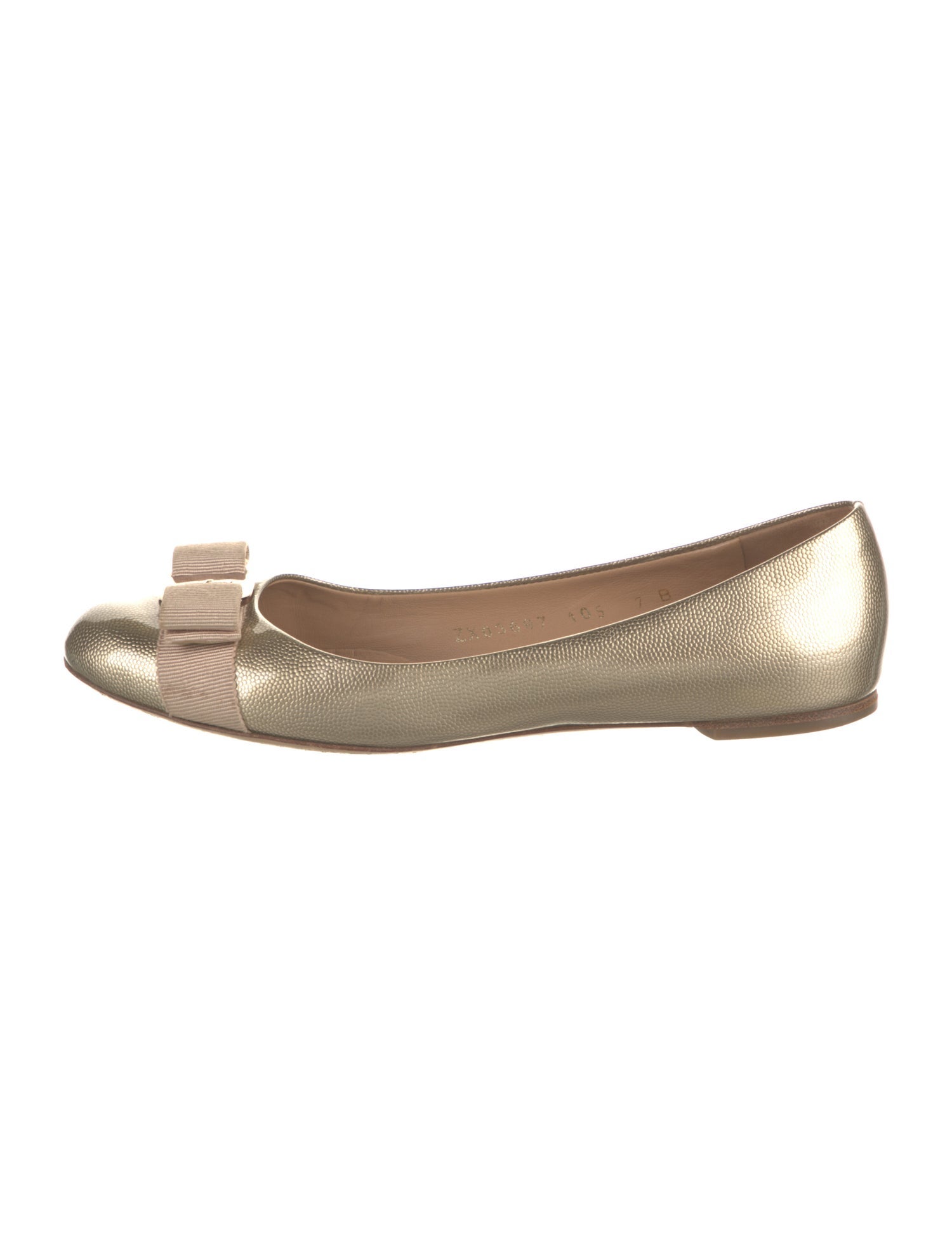 Salvatore Ferragamo Vara Bow Accent Patent Leather Ballet Flats